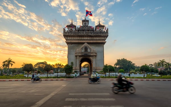 Patuxai monument in Vientiane, Laos