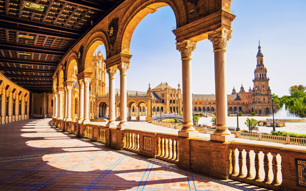 Plaza de España in Seville, Spain