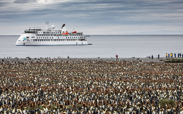 Aurora Expeditions' Greg Mortimer in Antarctica