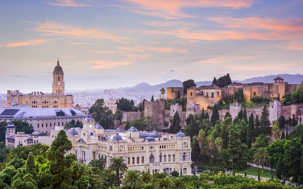 Málaga city skyline