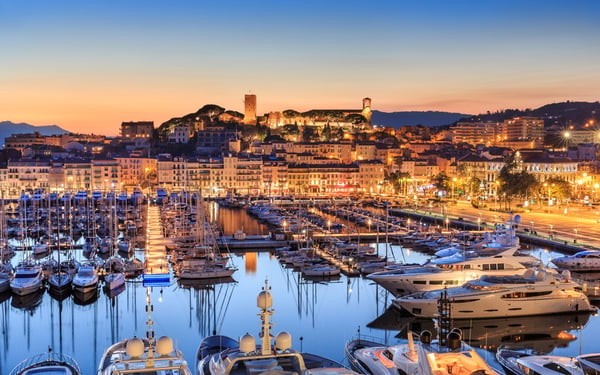 The Croisette at night, Cannes