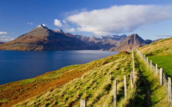 Loch Scavaig and the Cuilin mountains, Skye, Scotland