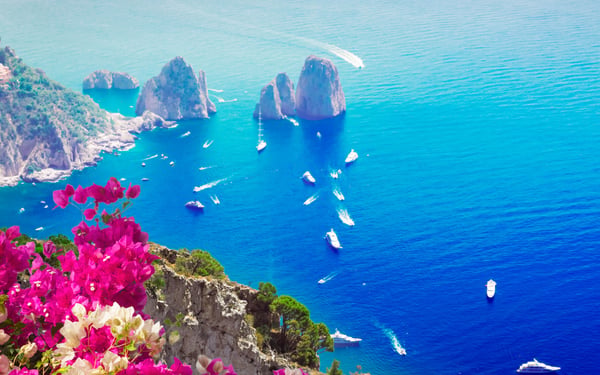 Faraglioni cliffs in Capri, Italy