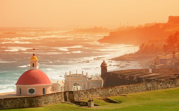 Sea front in San Juan, Puerto Rico