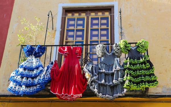 Flamenco dresses in Málaga, Spain