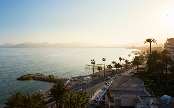 Sunset over Cannes, France