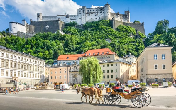 Horse and carriage in Salzburg, Austria