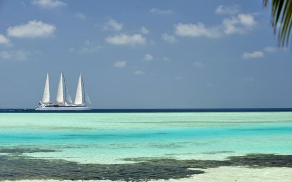 Le Ponant in the Maldives