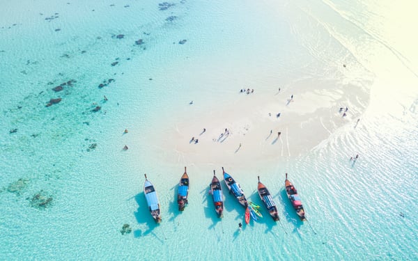 South East Asia cruises - Long tail boats in Thailand
