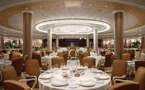 Grand dining room on Oceania's Marina and Riviera