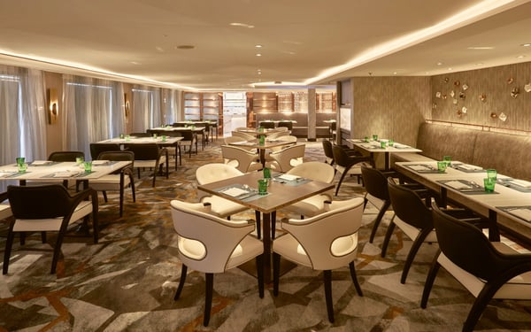 Riverside Luxury Cruises’ Waterside restaurant on the Riverside Mozart ship
