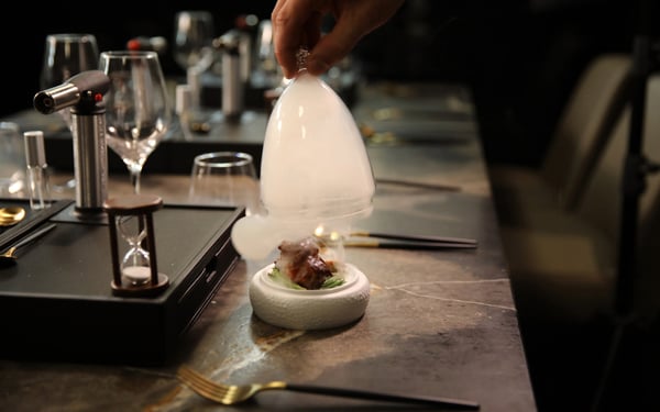 Cuisine at the Chef’s Table restaurant onboard the Scenic Eclipse