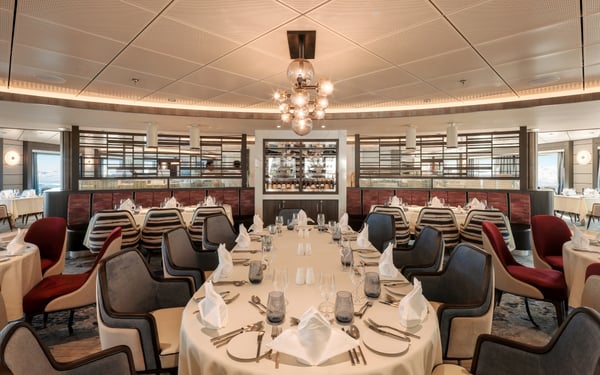 Dining Room on board AE Expeditions' ship Douglas Mawson