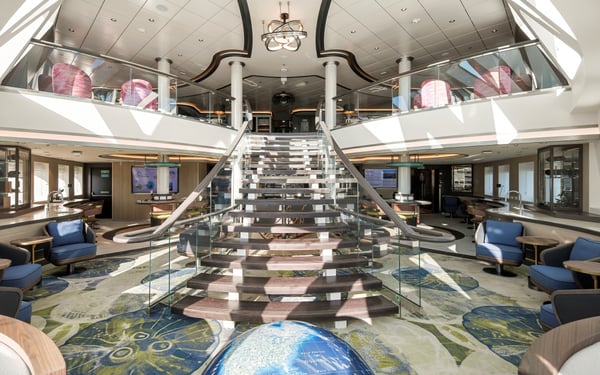 Atrium on board AE Expeditions' ship Douglas Mawson
