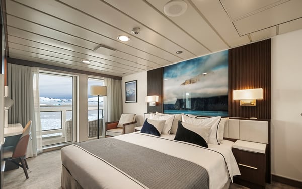 Captain's Suite on board AE Expeditions' ship Douglas Mawson