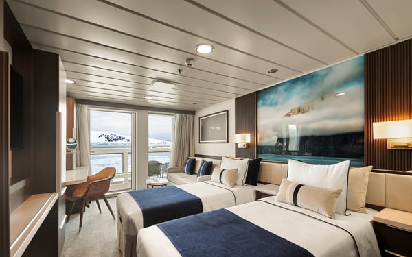 Balcony Stateroom Category A on board AE Expeditions' ship Douglas Mawson