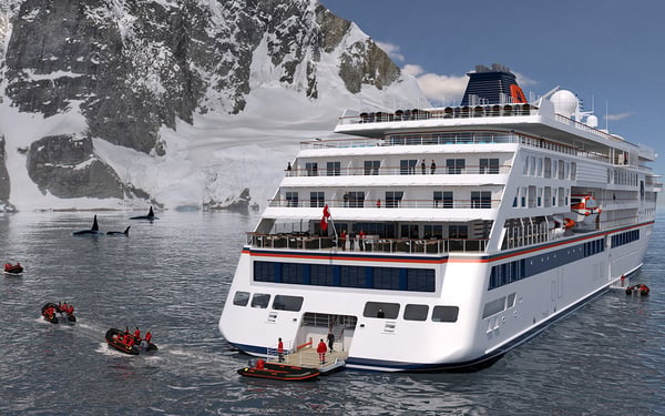 An artist's impression of one of Hapag-Lloyd's new expedition cruise ships