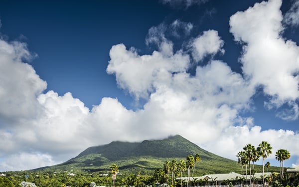 Volcanic peak in Nevis