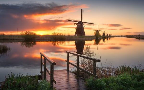Windmills at Kinderdijk, Netherlands