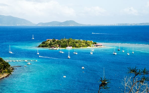 View of Virgin Gorda and Marina Cay, British Virgin Islands