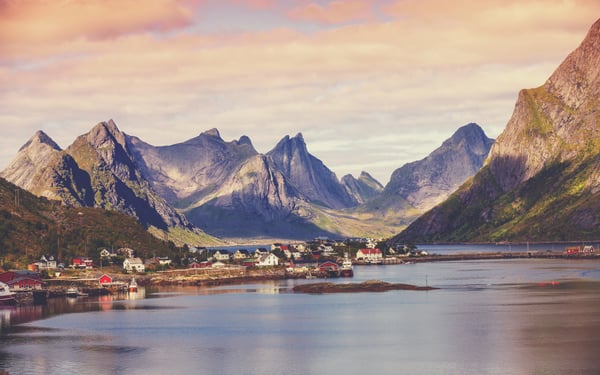 Lofoten in norway in the summer