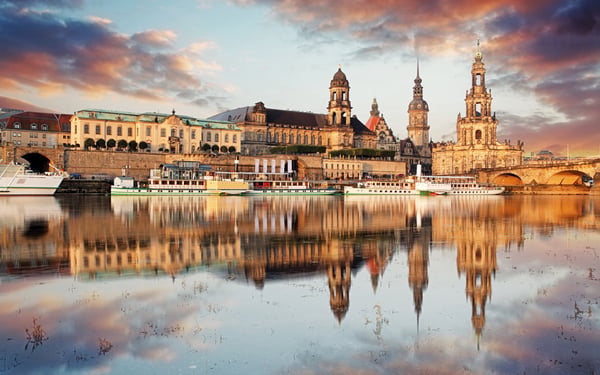 Dresden on the Elbe River, Germany