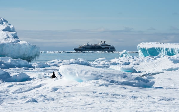 Ponant's Le Lyria sailing in Antarctica
