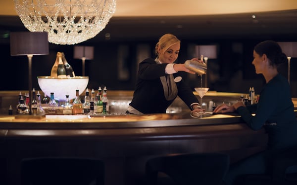 Cocktails at Starlite Club on board Crystal Symphony 