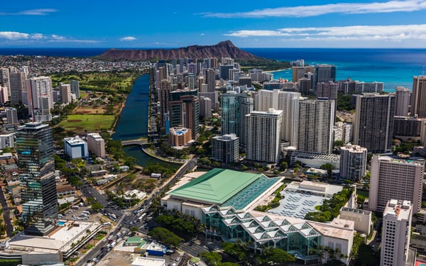 Aerial view of Honolulu, Hawaii