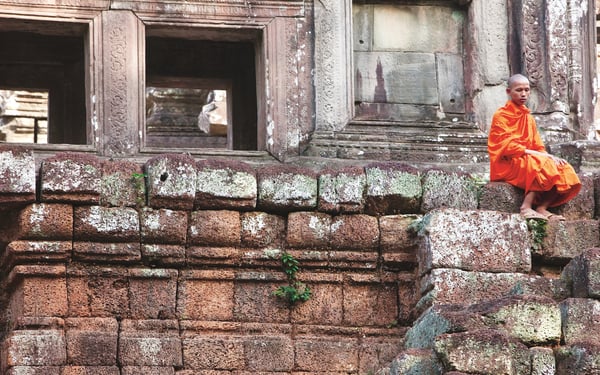 Monk at Angkor Wat, Cambodia