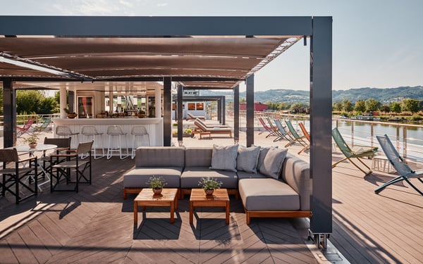 Deck on Riverside Luxury Cruises' Mozart, one of the best European river cruise lines
