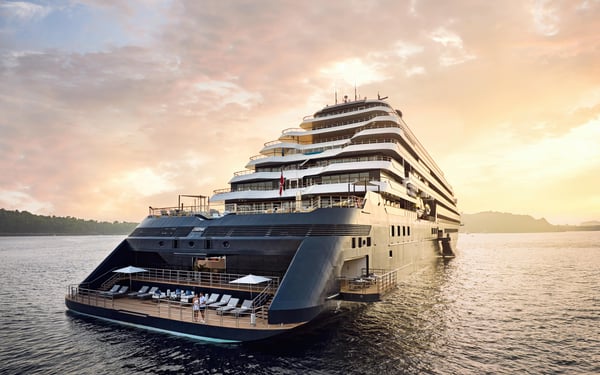 Exterior of Ritz-Carlton Yacht Collection's Evrima