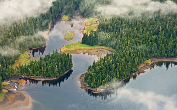 Aerial view of Misty Fjords, Alaska