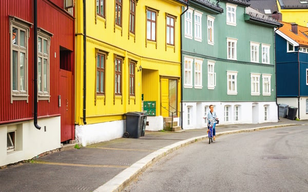 Wooden houses in Oslo, Norway