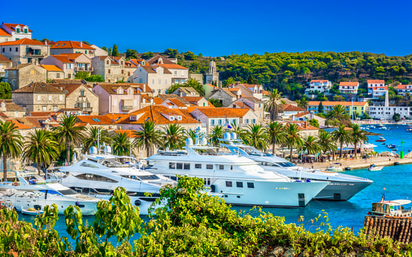 Yachts in Hvar, Croatia