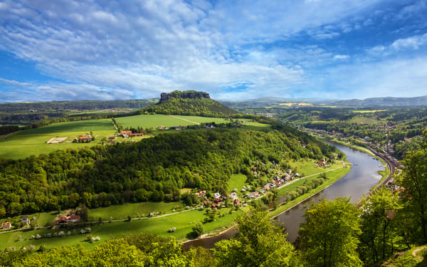 Elbe river cruise in Saxony, Germany