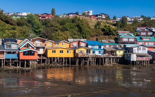 Stilt houses in Castro, Chiloé island, Chile