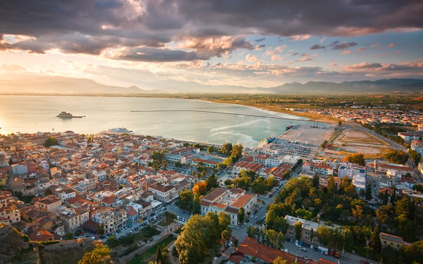 Aerial view of Nafplion, Greece