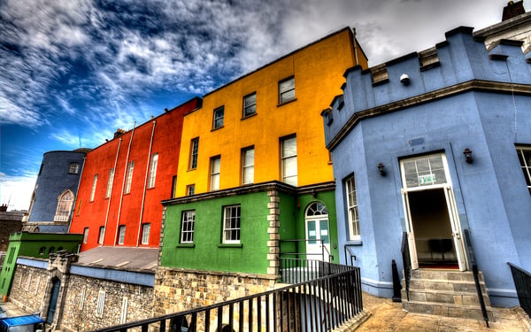 Colourful buildings at Dublin Castle