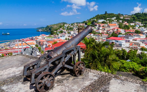 Cannon overlooking St George's, Grenada