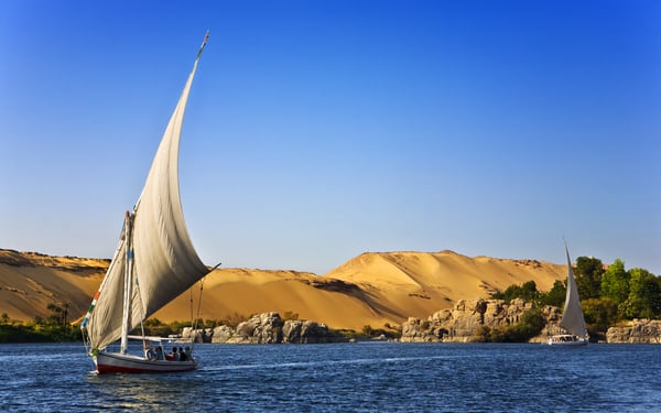 Feluccas on the Nile, Aswan