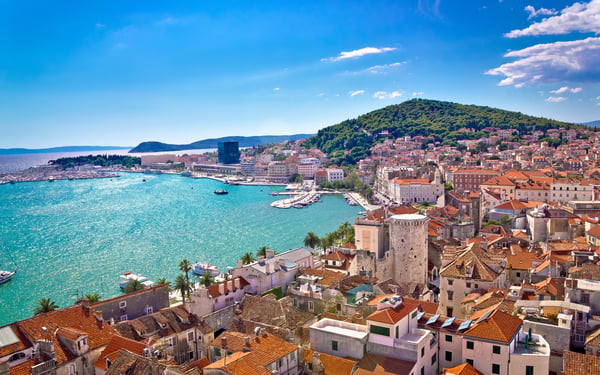 Aerial view of Split, Croatia
