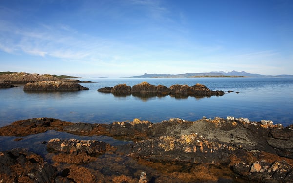 View of Eigg from Arisaig, Scotland