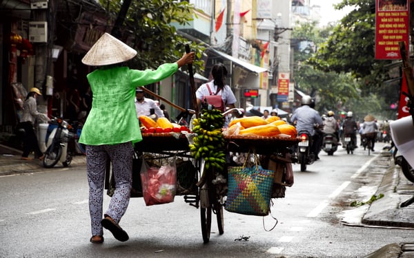Street vendor in Hanoi, Vietnam