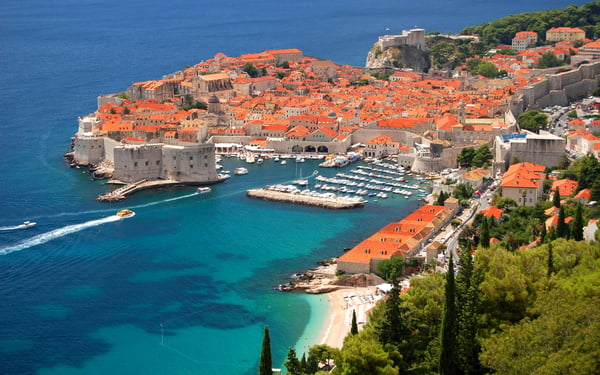 Aerial view of the old town, Dubrovnik
