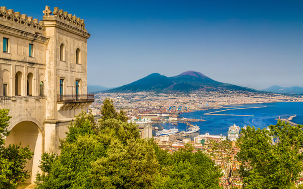 View of Naples and Vesuvius, Italy