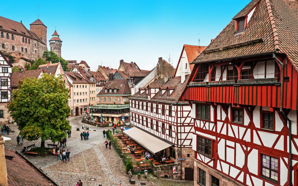 Old buildings in Nuremberg, Germany
