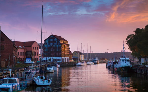 Sunset in Klaipeda, Lithuania