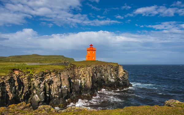 Lighthouse on Grimsey island, Iceland