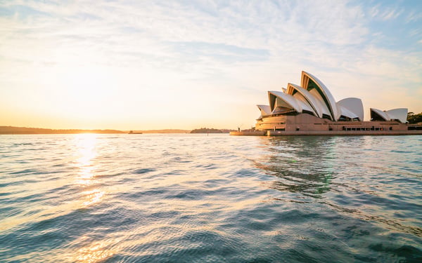Sunrise over Sydney harbour, Australia